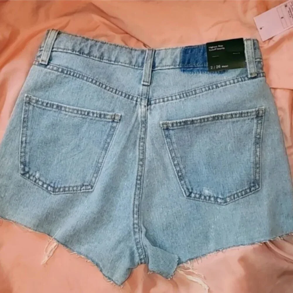NWT Wild Fable Highest Rise Cutoff Jean Booty Shorts Distressed Cute